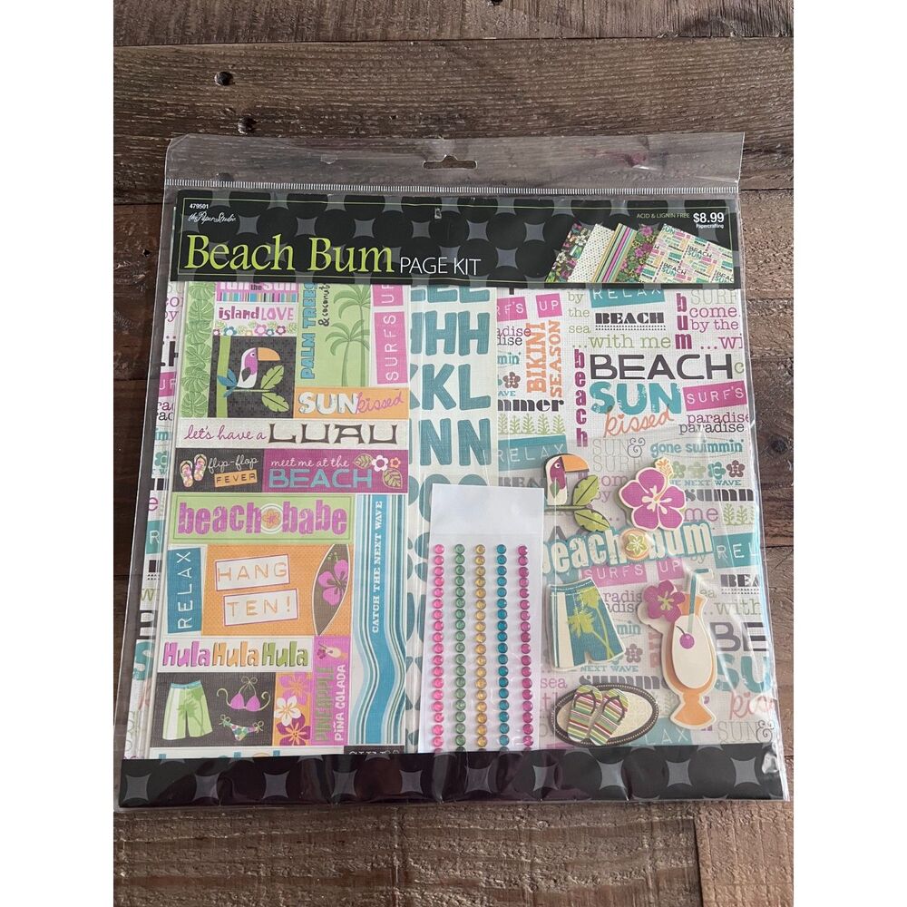 The Paper Studio Beach Bum Scrapbooking Page Kit Card Making